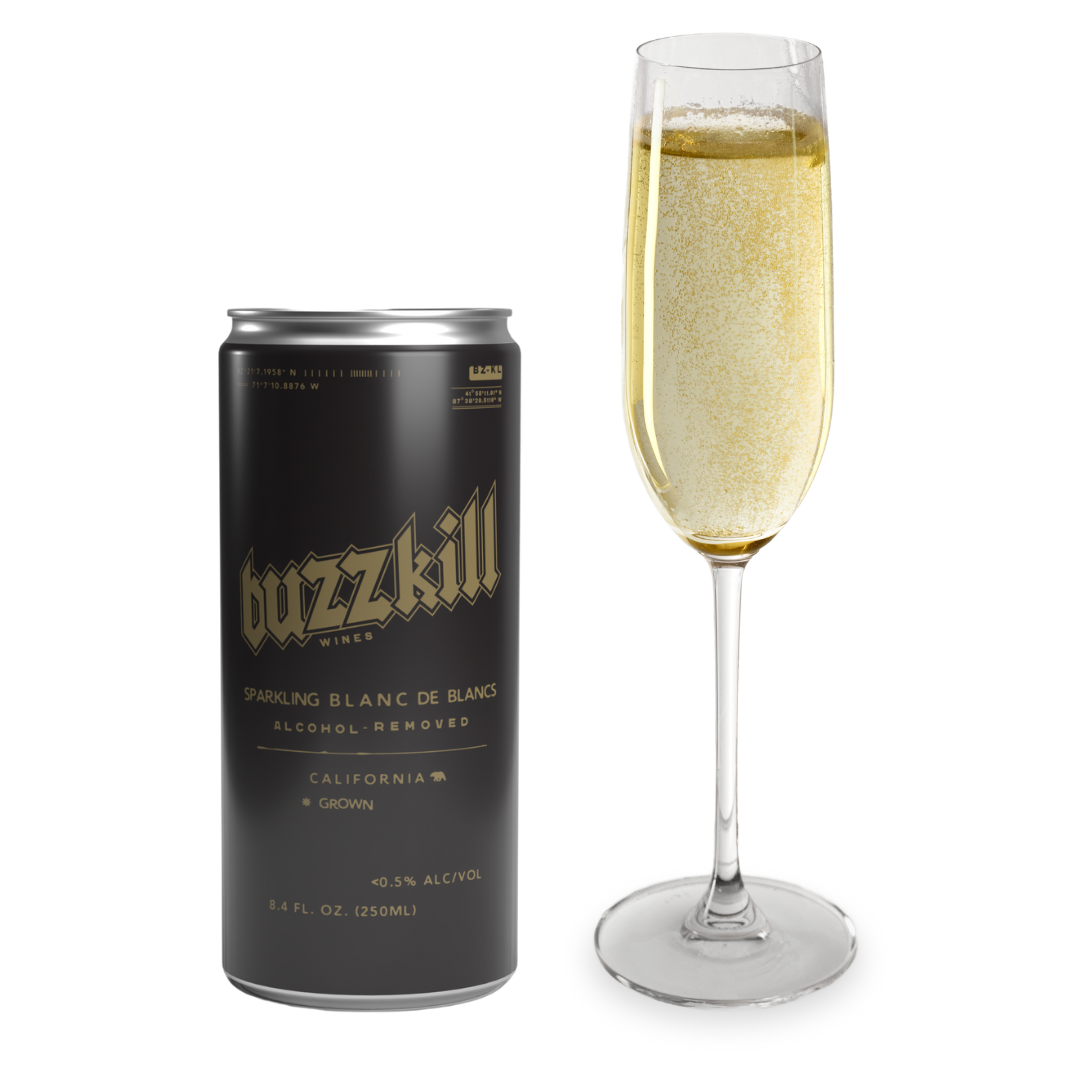 Sparkling Blanc de Blancs Alcohol-Removed Wine