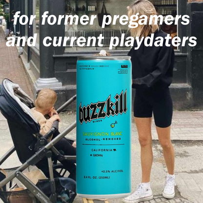 Buzzkill Non-Alcoholic Wine | Low Sugar, Low Calorie, No Hangover - 4-Pack Cans