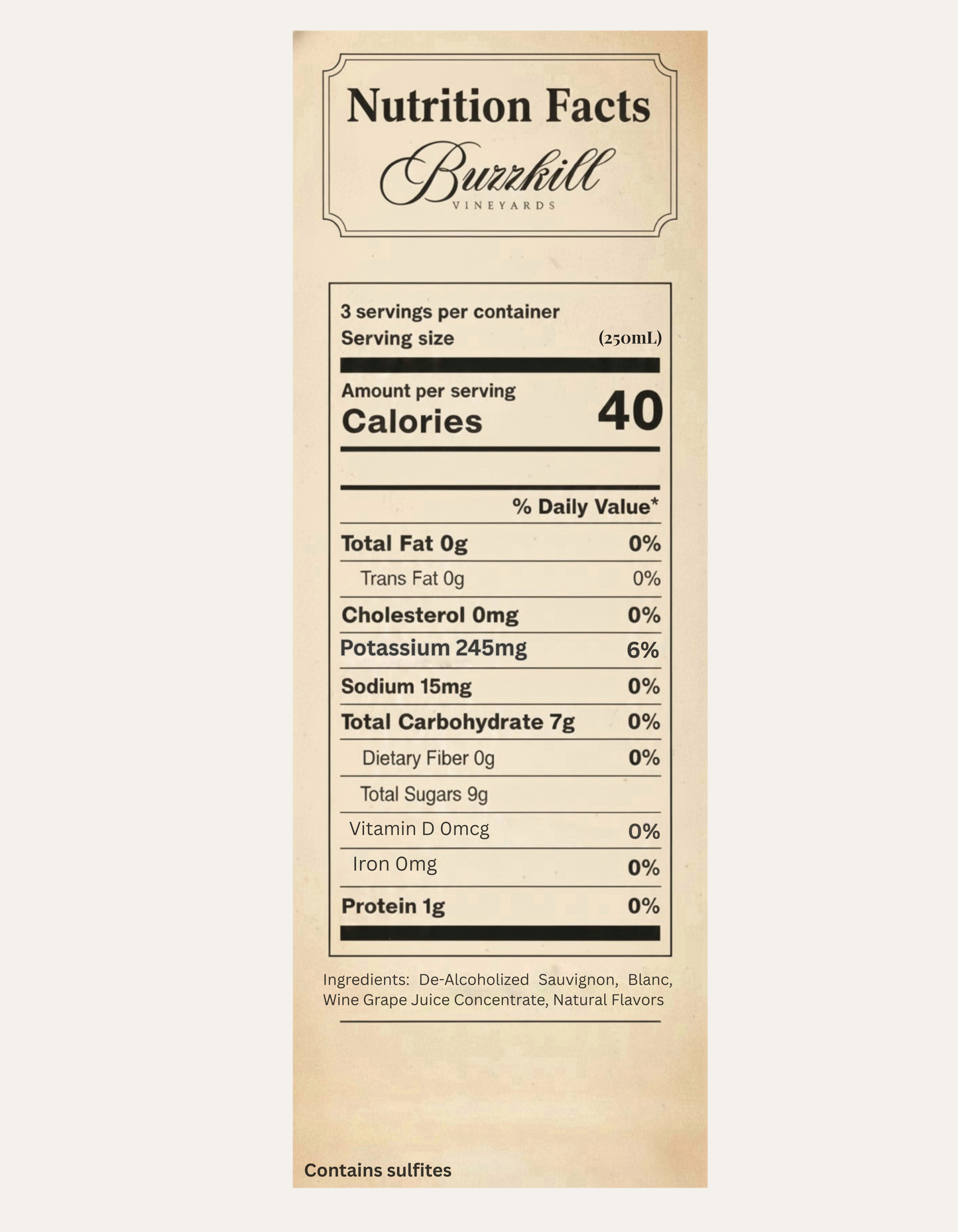 COMING SOON — Buzzkill Non-Alcoholic Wine 750mL Bottles | Low Sugar, Low Calorie, No Hangover